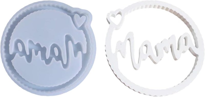 قالب سيليكون حرف MAM للحرف الإيبوكسي صابون الجبس زخرفة قلادة - Image 5