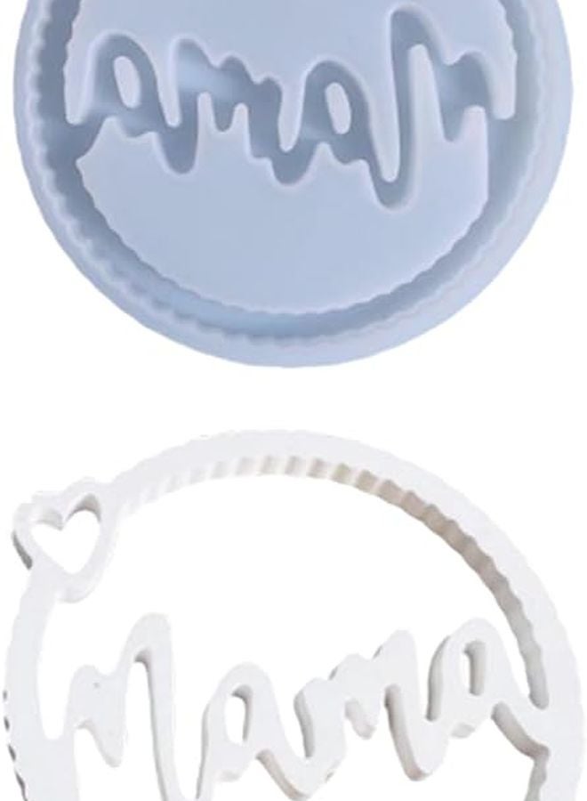 قالب سيليكون حرف MAM للحرف الإيبوكسي صابون الجبس زخرفة قلادة - Image 4