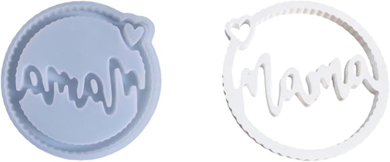 قالب سيليكون حرف MAM للحرف الإيبوكسي صابون الجبس زخرفة قلادة - Image 1