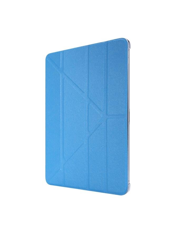 Green Tiger iPad Pro 11 2022 2021 Silk Texture Horizontal Demation Flip Leather Tablet Case with Holder Light Blue - Image 2