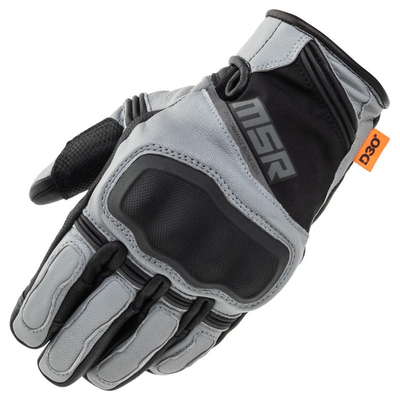 MSR Gravex Gloves w/D3O Leather Adventure/Street Motorcycle Glove (Grey, X-Large) - Image 1