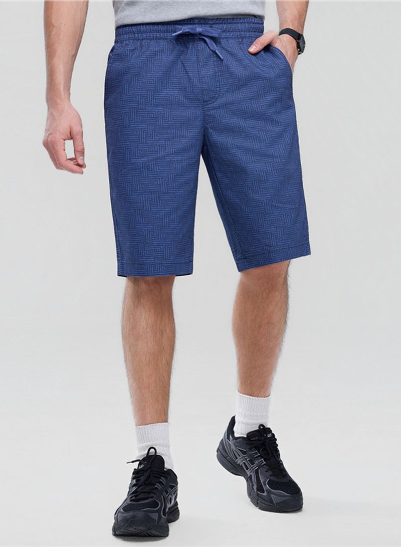 GIORDANO Men’s Slim Twill Bermuda Shorts with Elastic Waist - Image 1