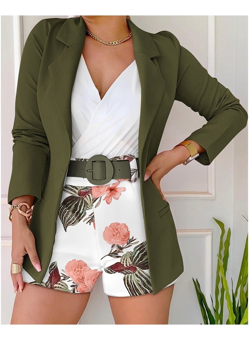 Shougu New Shorts Suit Set With Belt Included  - Image 1
