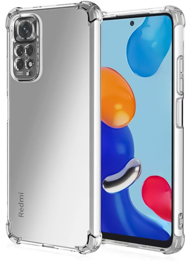 غطاء سيليكون TPU مقاوم للصدمات لهاتف Xiaomi Redmi Note 11 Pro 4G/5G و Redmi Note 11 Pro Plus 5G شفاف