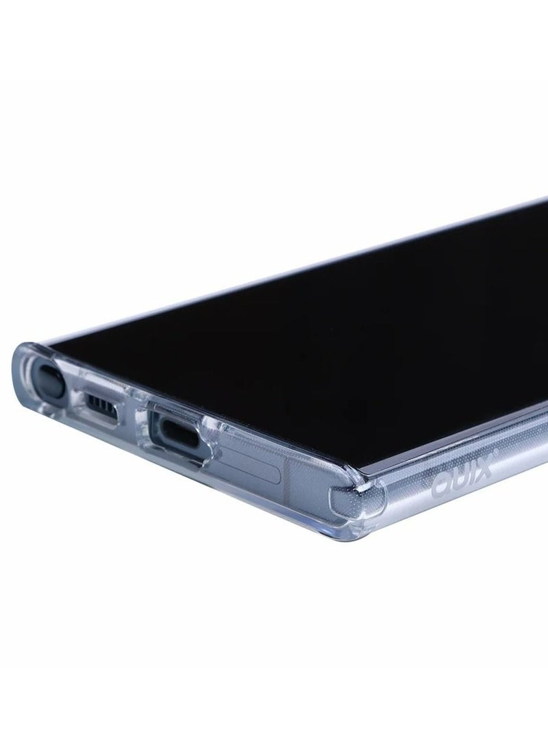 Quix Samsung s22 Ultra case  , Transparent, Anti-Yellowing, Made of Heat-Resistant Polyurethane - Shock Absorption and Anti-Scratch - Airtight and does not allow dust to pass through