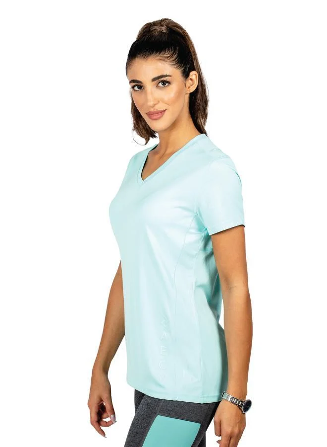 زيسي تيشيرت نسائي بياقة على شكل حرف