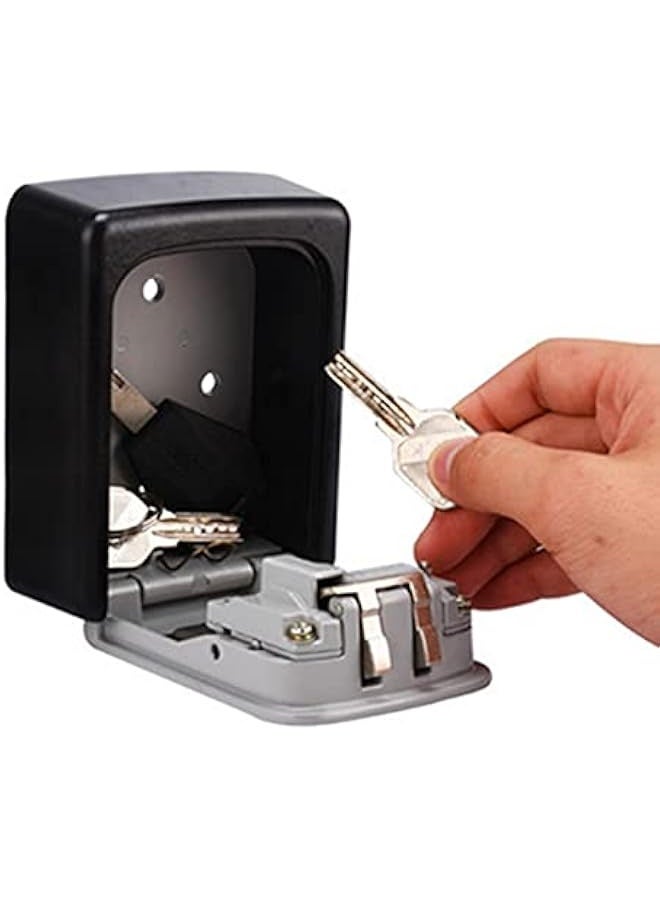 Aluminum Alloy Wall Mount Key Box 4-Digit Combination Password House Keys Storage Box Safe Box - Image 5