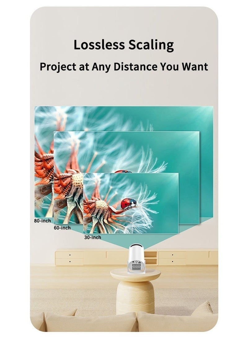 Portable Projector Pocket 4k full hd wifi Android11.0 Support 130 Inches Home Theater Full HD for Indoor Outdoor Home Birthday Gift Compatible with TV Stick/HDMI/USB/PS5/iOS/PS4 - Image 5