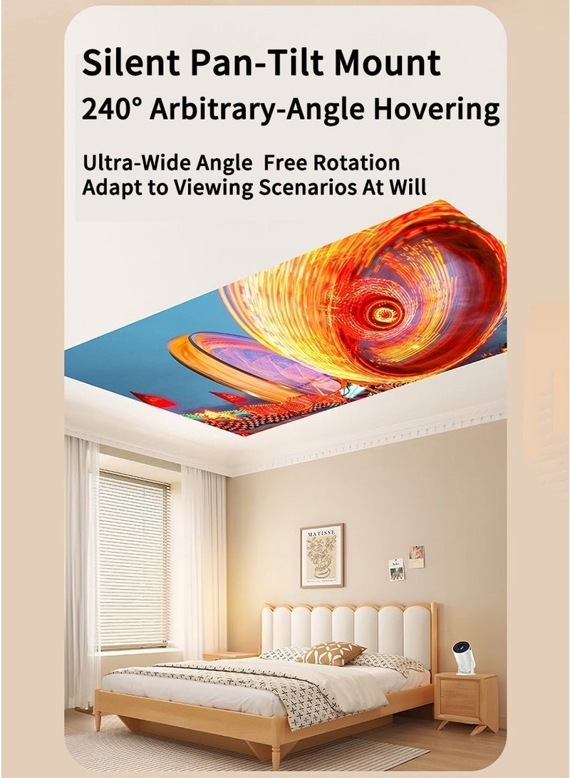 Portable Projector Pocket 4k full hd wifi Android11.0 Support 130 Inches Home Theater Full HD for Indoor Outdoor Home Birthday Gift Compatible with TV Stick/HDMI/USB/PS5/iOS/PS4 - Image 3