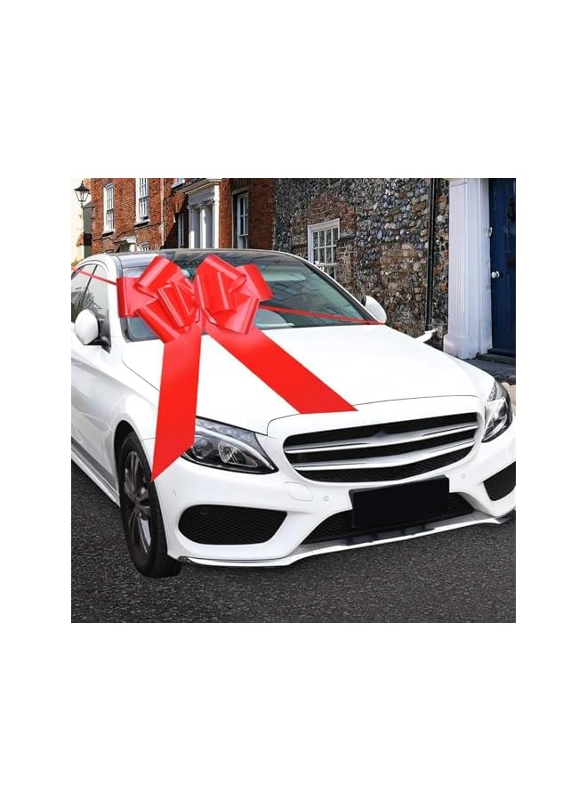 The Bros Pull Bows, 30" Red Large Car Bows Car Ribbon Bows Pull Bows for Large Birthday Bow Huge Car Bow Gift Wrapping Car For Valentine Day Wedding Party - Image 5