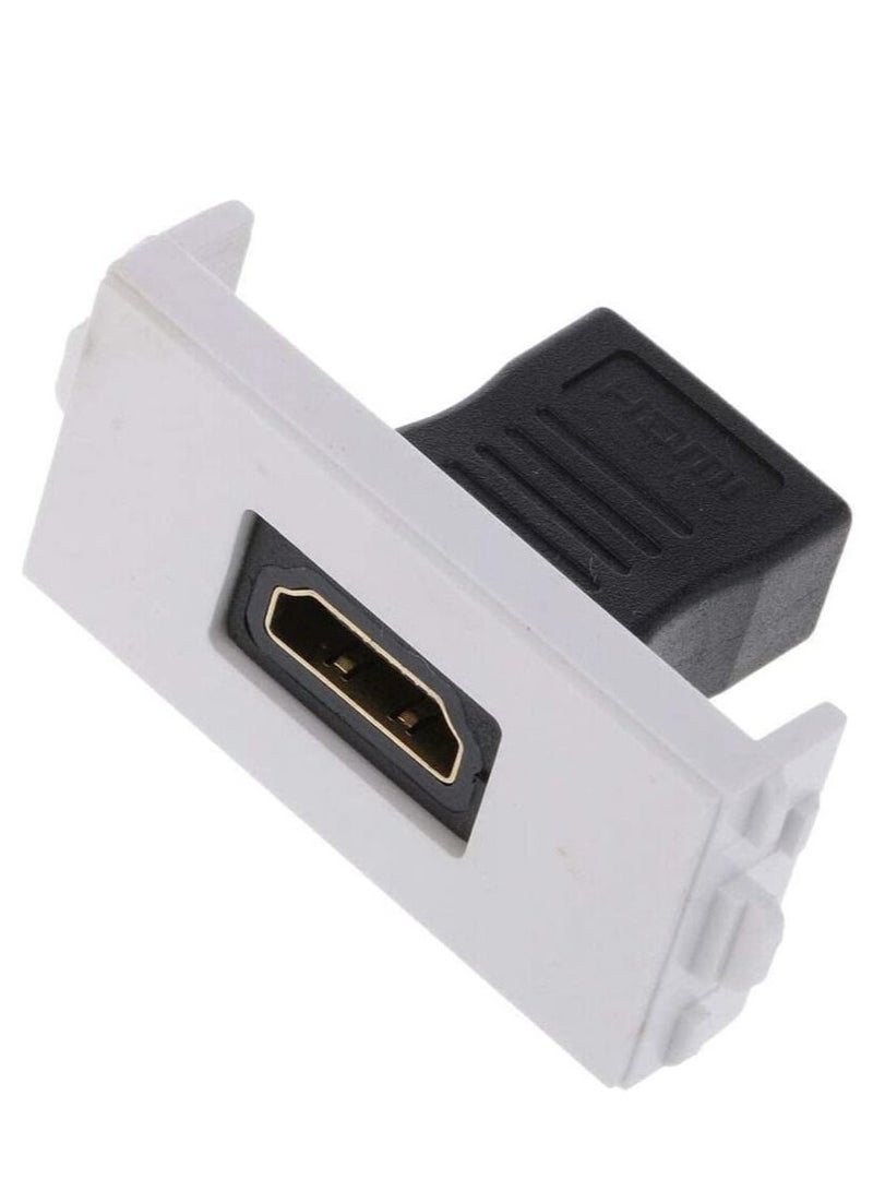 DKURVE Multimedia face plate HDMI With CAT6 RJ45 LAN Female To Female  (Straight HDMI) - Image 3