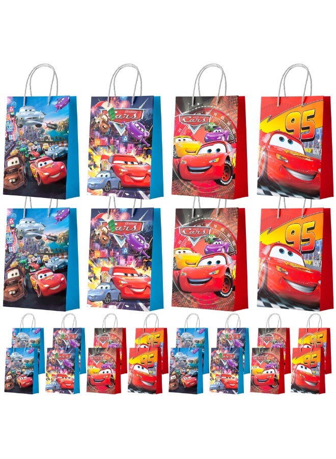 ILovhaprty Cars Goodie Bags, 16pcs Cars Party Favor Bags, Lightning McQueen Gift Bags, Cars Candy Bags Cars Theme Birthday Party Decorations Supplies - Image 1