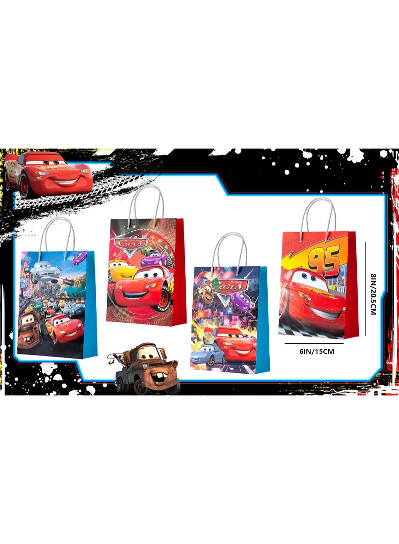 ILovhaprty Cars Goodie Bags, 16pcs Cars Party Favor Bags, Lightning McQueen Gift Bags, Cars Candy Bags Cars Theme Birthday Party Decorations Supplies - Image 3