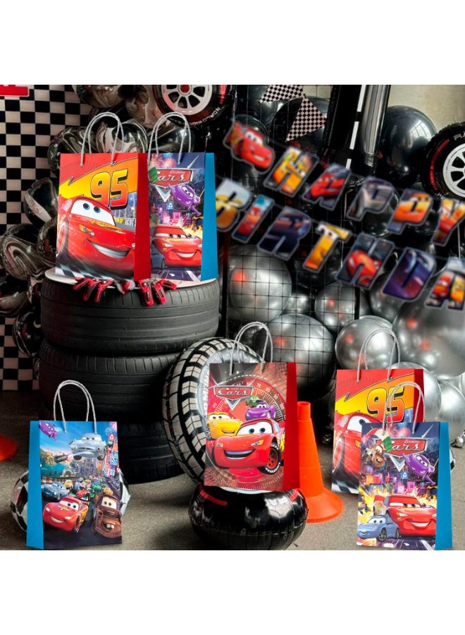ILovhaprty Cars Goodie Bags, 16pcs Cars Party Favor Bags, Lightning McQueen Gift Bags, Cars Candy Bags Cars Theme Birthday Party Decorations Supplies - Image 4