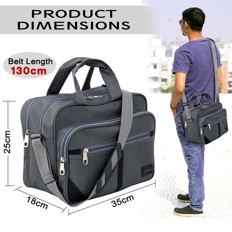 DAHSHA Stylish Nylon Small Sling Cross Body Travel Bag for Business Office Messenger One Side Shoulder Carry Handbag Bag For Men & Women (35 x 18 x 25 Cm) - Image 2