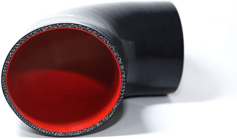 TenKeAuto 4-Ply Reinforced 4" Elbow Silicone Hose Coupler for Turbo/Intercooler/Piping - Black - Image 3