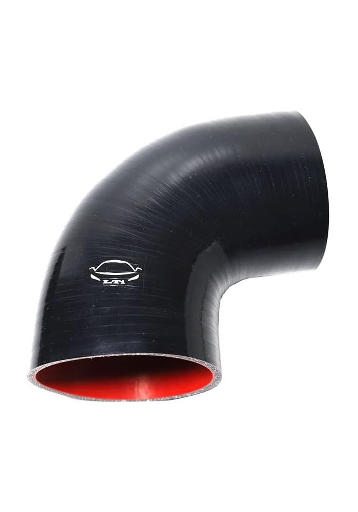 TenKeAuto 4-Ply Reinforced 4" Elbow Silicone Hose Coupler for Turbo/Intercooler/Piping - Black - Image 1