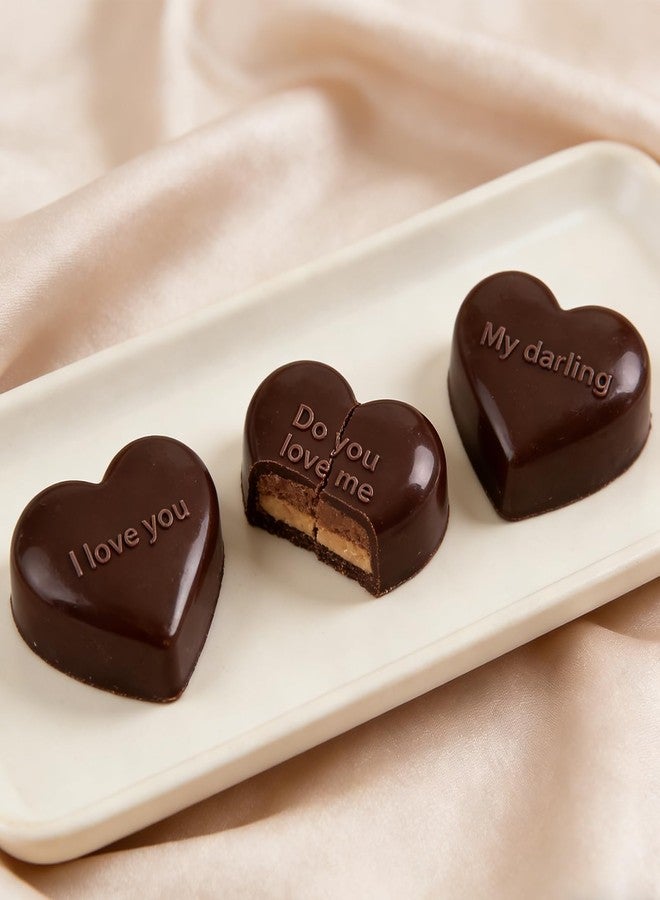 LLPMutu 2 Pack Conversation Heart Molds Heart Silicone Mold with Love Phrases 20-Cavity Mixed Size Valentine's Day Heart Shaped Silicone Molds NonStick for Cupcake Chocolate Fondant Jelly Dessert Candy Soaps - Image 3