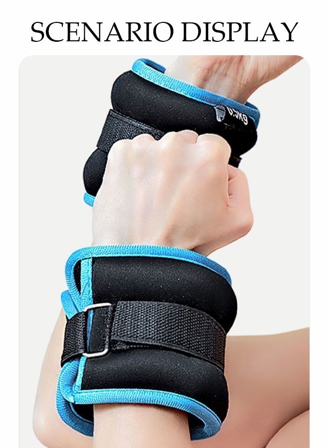 DUNISO 0.75kg*2 Ankle Weight Set, Wearable Leg Weight Belt, Waterproof Sandbag With Adjustable Strap, Suitable For Women Men Children Family Fitness Jogging Aerobics - Image 5