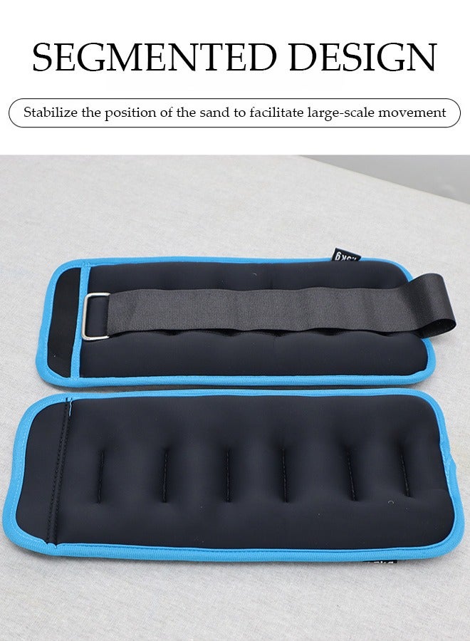 DUNISO 0.75kg*2 Ankle Weight Set, Wearable Leg Weight Belt, Waterproof Sandbag With Adjustable Strap, Suitable For Women Men Children Family Fitness Jogging Aerobics - Image 4