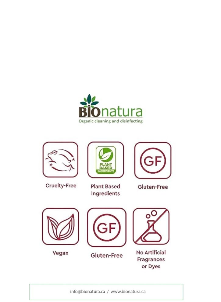بيوناتورا - BioNatura Organic Dish Wash, Natural Grease Remover, Non-Toxic Dishwashing Liquid, Eco-Friendly Dish Soap, Plant-Based Dish Cleaner, Biodegradable Formula, Safe for Hands (5 liters) - Image 1