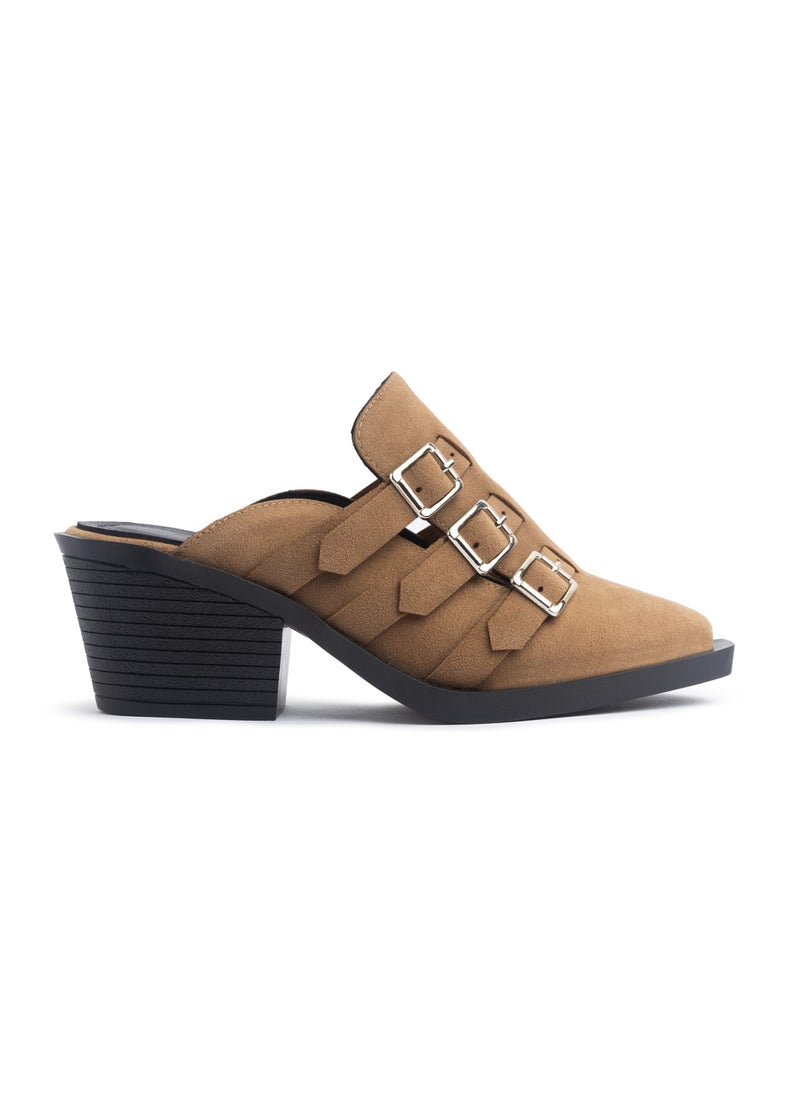 TGS Triple Buckle Heel Mules  - Image 1