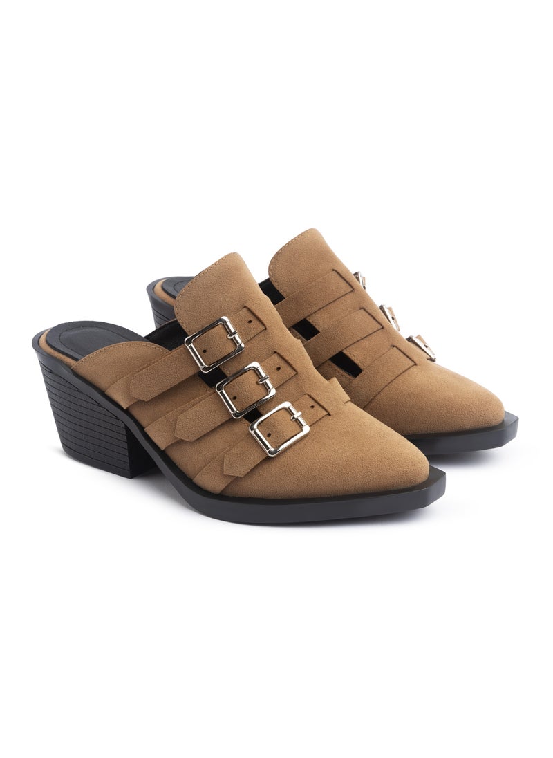 TGS Triple Buckle Heel Mules  - Image 2