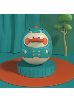 NIBEMINENT Baby Wobbler Toy Duck Tummy Time Animal Shaped Large Swaying Early Educational for Infant Newborn Green  - Image 4