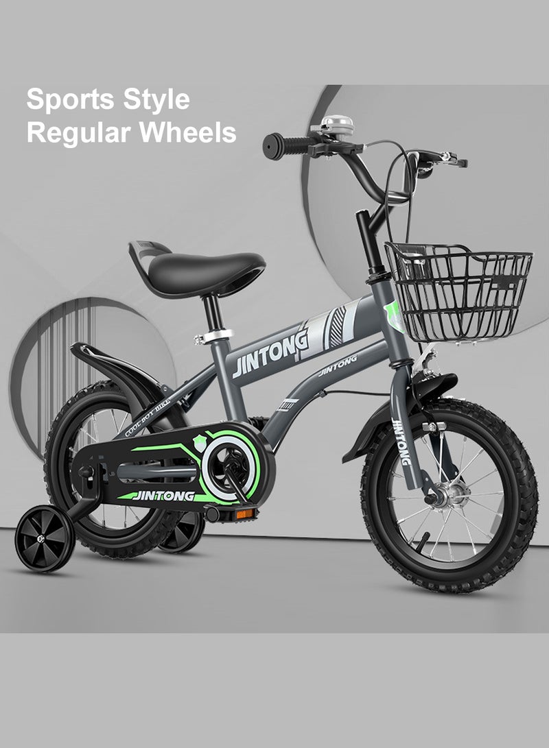 MaBaby Kids Bike, Training Bicycles for Toddlers and Kids, Kids' Road Bicycles with Training Wheels & Basket, Hand Brake, for Ages 2 to 11 Years Boys and Girls - Image 5