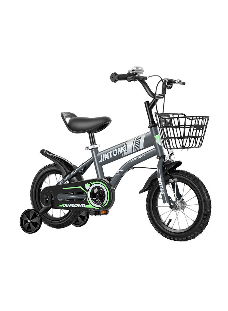 MaBaby Kids Bike, Training Bicycles for Toddlers and Kids, Kids' Road Bicycles with Training Wheels & Basket, Hand Brake, for Ages 2 to 11 Years Boys and Girls - Image 1