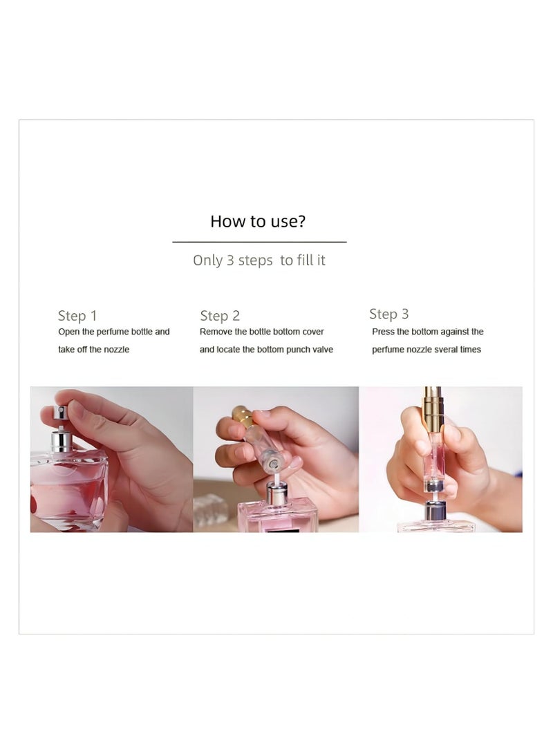 Perfume Atomizer Bottle Portable Mini Refillable Atomizer Travel Size Spray Bottles Accessories 5ml/0.2oz F906-1 (orange)  - Image 5