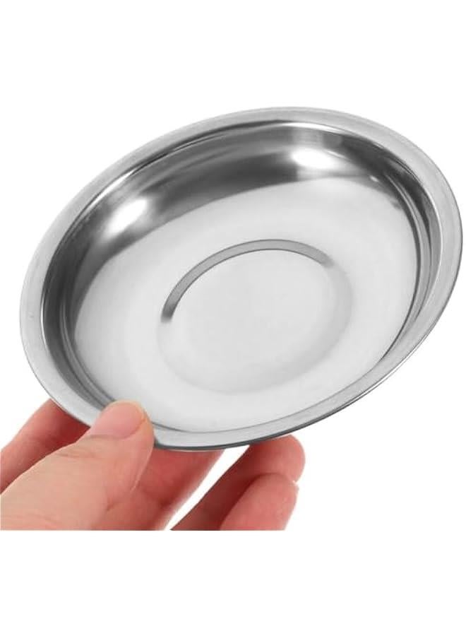 Stainless Steel Sauce Dishes 10pcs Mini Round Seasoning Bowls 3.5 Inch Sushi Dipping Bowls Thicken Condiment Cups Appetizer Plate Metal Ingredient Tray - Image 3