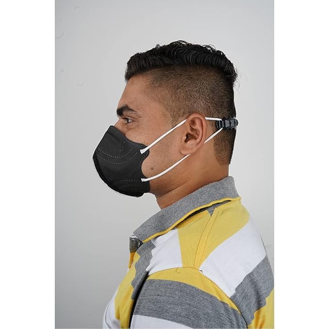 FOXTAIL Mask Extender Straps – Universal Size Ear Savers with 4 Adjustable Slots, Compatible with Cloth Masks for Kids & Adults, 12-Pack Multicolor Mask Holders (Black) - Image 4