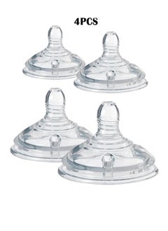 Bebiland 4 Pack Natural Feeding Bottle Nipple Suitable for Tommee Tippee Bottle, 6 Months+  - Image 1