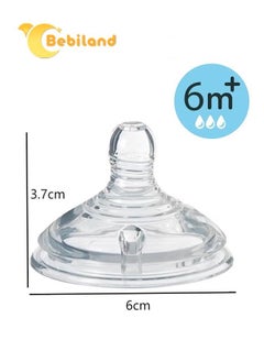 Bebiland 4 Pack Natural Feeding Bottle Nipple Suitable for Tommee Tippee Bottle, 6 Months+  - Image 2