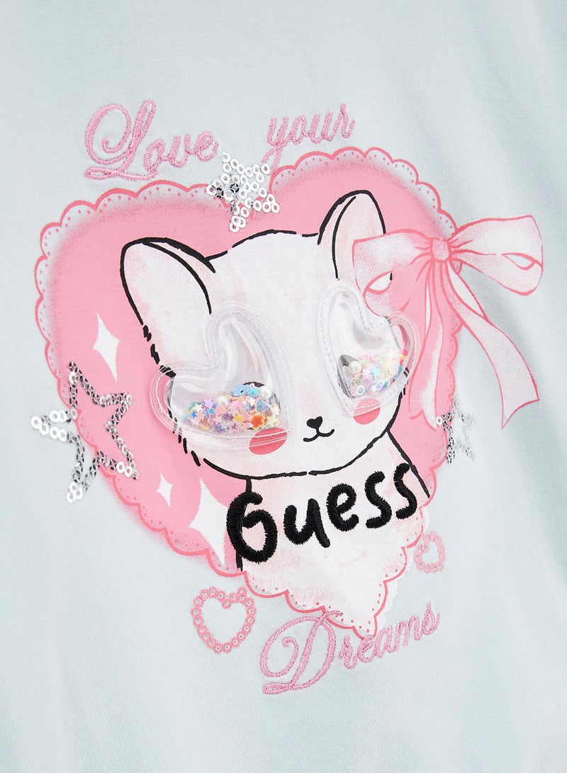 GUESS Kids Graphic Crew Neck T-Shirt - Image 3