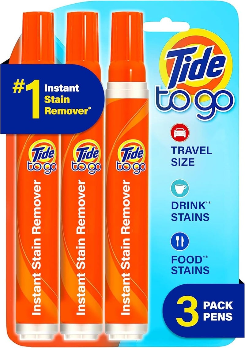 Tide Pen Stain Remover for Clothes, Tide To Go Pen, Instant Stain Remover Pen & Spot Cleaner, Portable & Travel-Friendly, 3 Count (Pack of 1) - Image 1