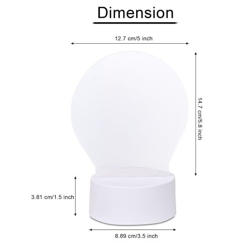 MIRADH 3D Night LED Light Lamp Base with Clear Acrylic Sheets and Pen Led Lights lamp, Led Message Writing Board, Electric lamp, Bedroom Light, Home Decor, Gift, Office Decor,Erasable Board - Image 3
