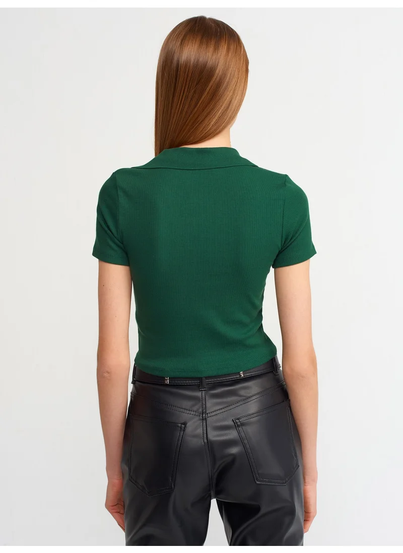 Dilvin Dark Green Polo Neck Tshirt