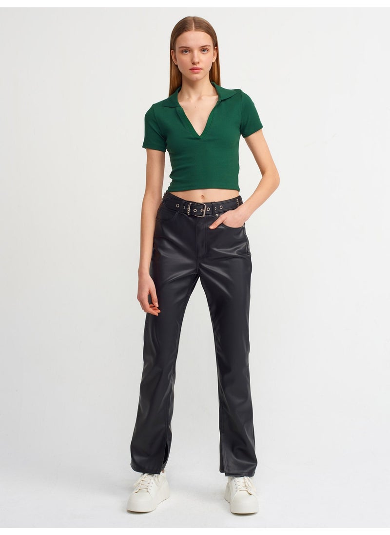 Dilvin Dark Green Polo Neck Tshirt  - Image 1
