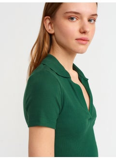 Dilvin Dark Green Polo Neck Tshirt  - Image 4