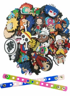 Crocs Charms Shoe Decoration Charms Pins for Crocs 45 Charms and 2 Wristband