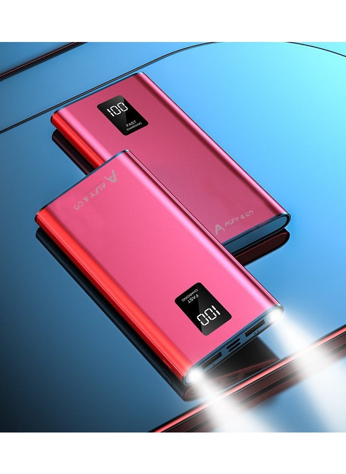 ALFY & CO 10000 mAh Power Bank Portable Charger USB Type C Battery Pack 22.5W Fast Charging Compatible with iPhone 16 15 14 13 Pro Max Samsung Galaxy Z Fold 6 S24 S23 S22 S21 Ultra Apple Watch Airpods iPad Red  - Image 5