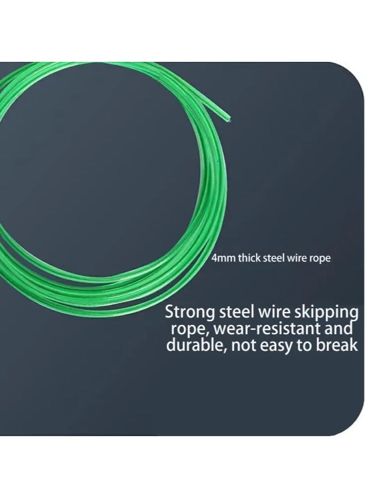 كيوشوب حبل قفز مع محامل كروية سريع السرعة مضاد للانزلاق بمحامل للسباق، حبل قفز ذاتي القفل من الستيل مثالي للتمارين الهوائية مثل التدريب السريع والقفز الشديد وتدريب - Image 5