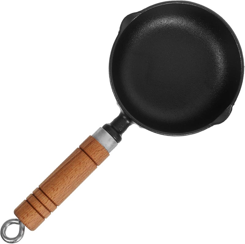 Ciieeo Cast Iron Mini Saucepan 400ml Non-stick Small Metal Sauce Pot with Pour Spout Butter Melting Pot for Stove Top Cooking - Image 1