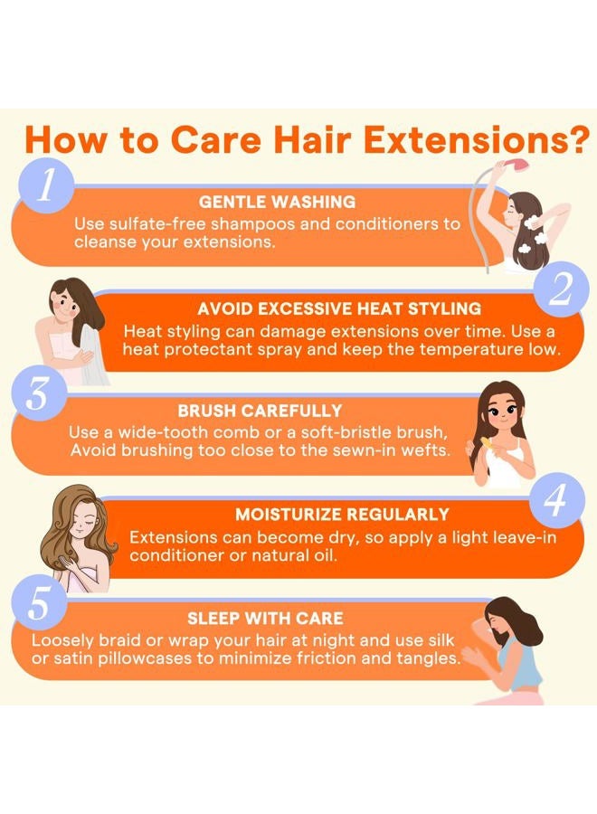 Fshine Full 14" Tape in Hair Extensions Skin Weft Real Hair Extensions Balayage Hair Color #2 Fading to #6 and #18 Ash Blonde Full Head Tape in Tape in Hair Extensions 50g 20 Pcs Per Package - Image 5