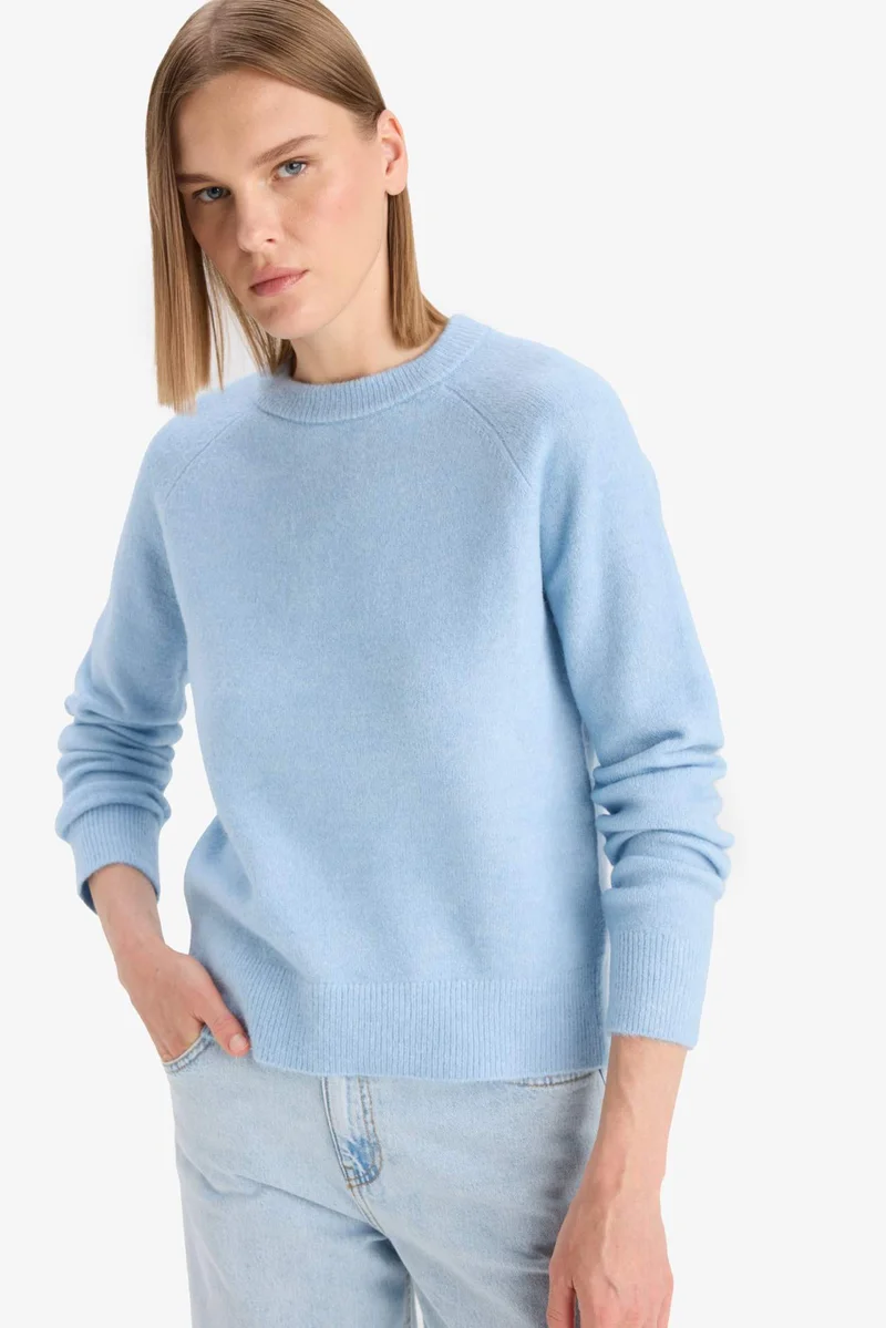 DeFacto Regular Fit Basic Soft Touch Soft Knit Pullover