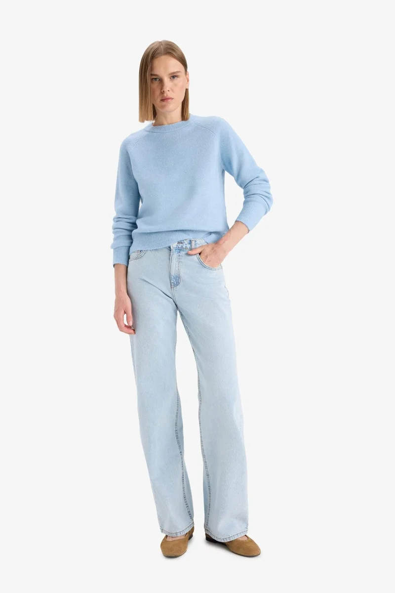 ديفاكتو Regular Fit Basic Soft Touch Soft Knit Pullover
