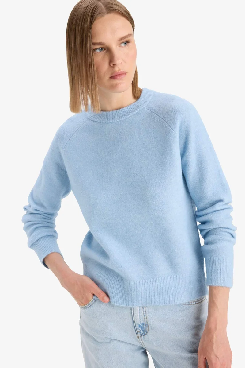ديفاكتو Regular Fit Basic Soft Touch Soft Knit Pullover