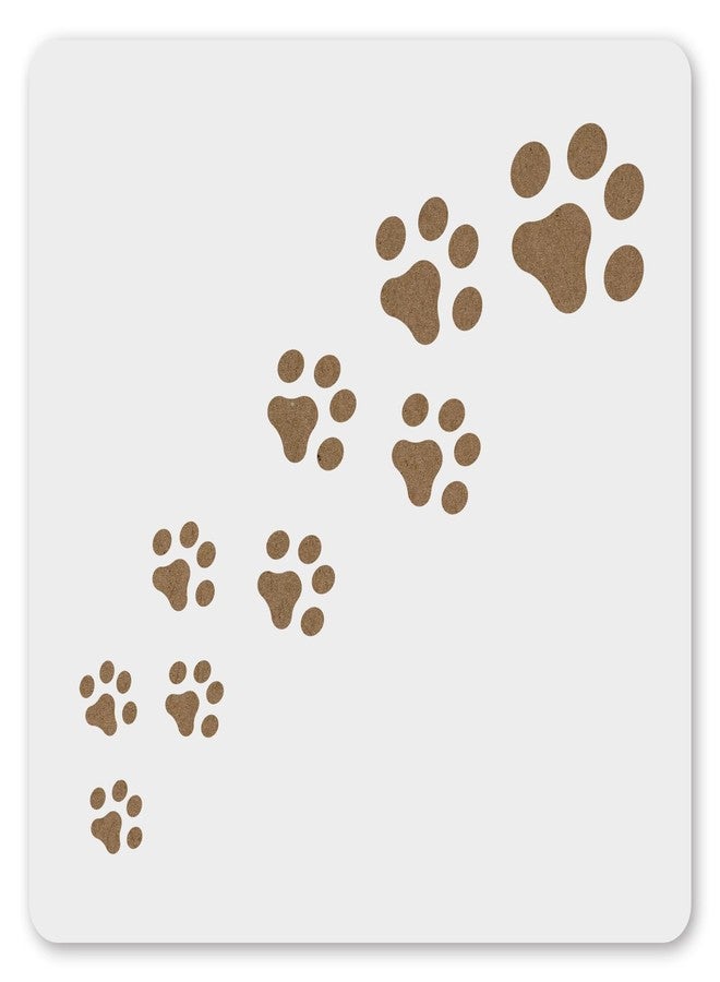 MAGJUCHE Trail of Dog Prints Stencil 6 Inches, Reusable Cat Prints Stencil for Painting DIY Crafts Decor - Image 5